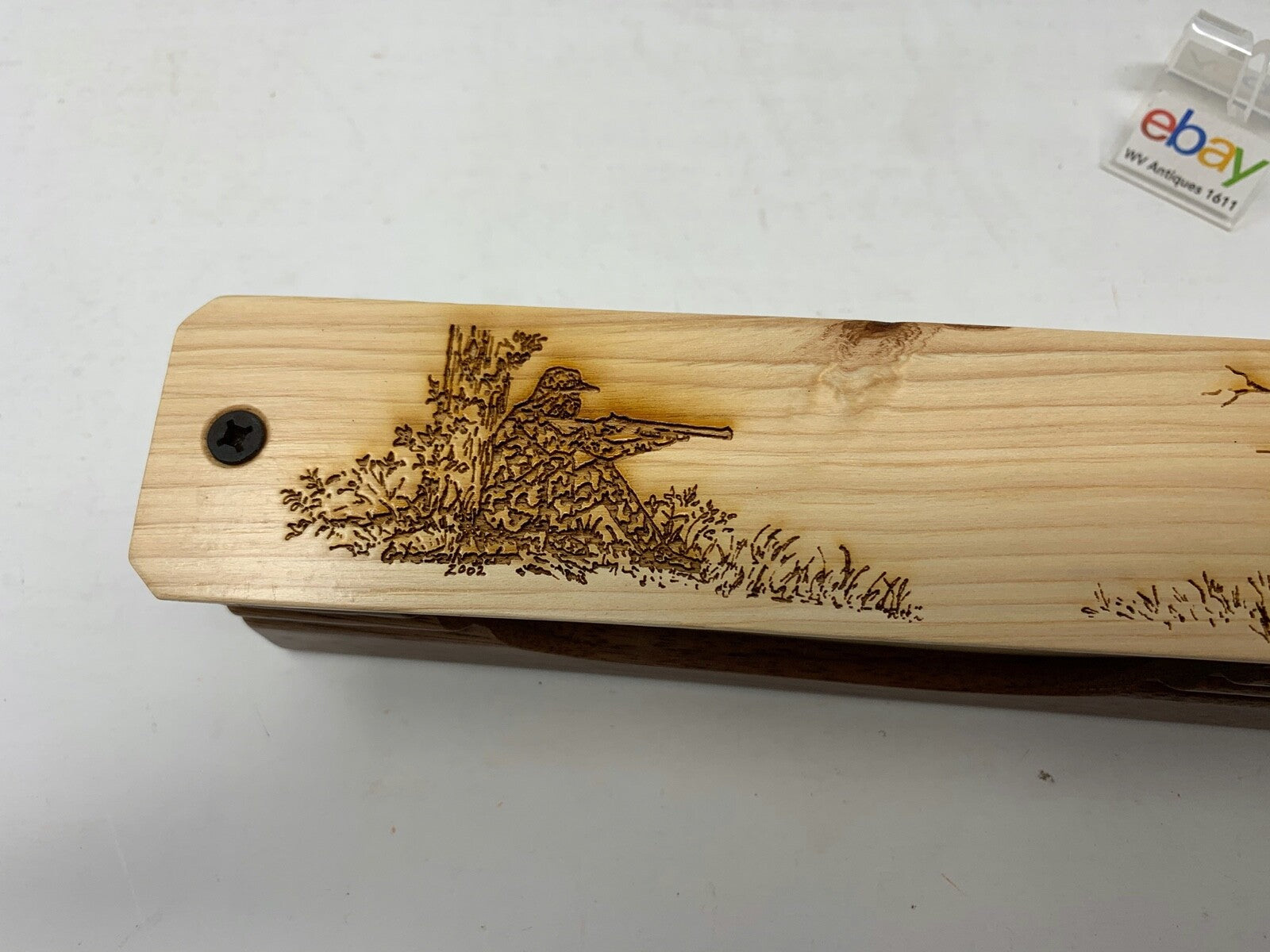 Wooden Amish Crafted "10" Handle Half Moon" Turkey Box Call - New, Unused! Nice!