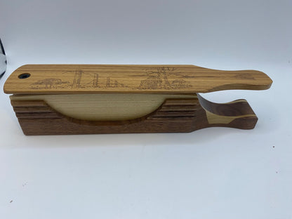 Genuinely Amish Crafted "Handle Half Moon" Turkey Box Call - New, Unused! Wooden