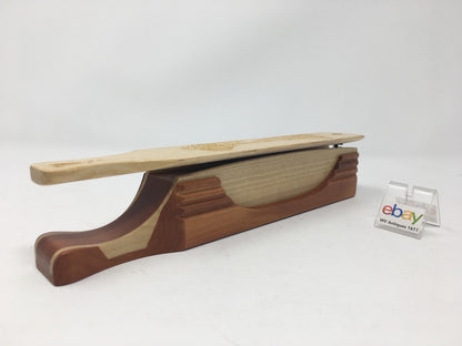 Wooden Amish Crafted "10" Handle Half Moon" Turkey Box Call - New, Unused! Nice!
