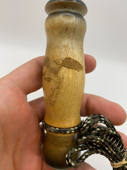 Genuinely Amish Crafted Wooden Hawk Call with Lanyard