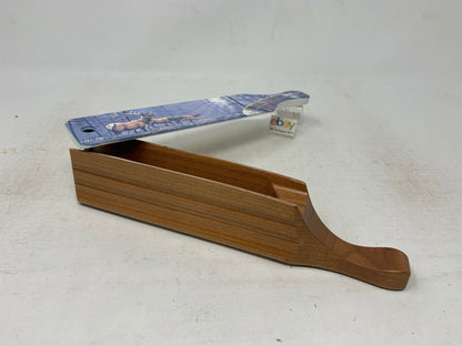 Wooden Amish Crafted Painted Lid Turkey Box Call - Elk Scene