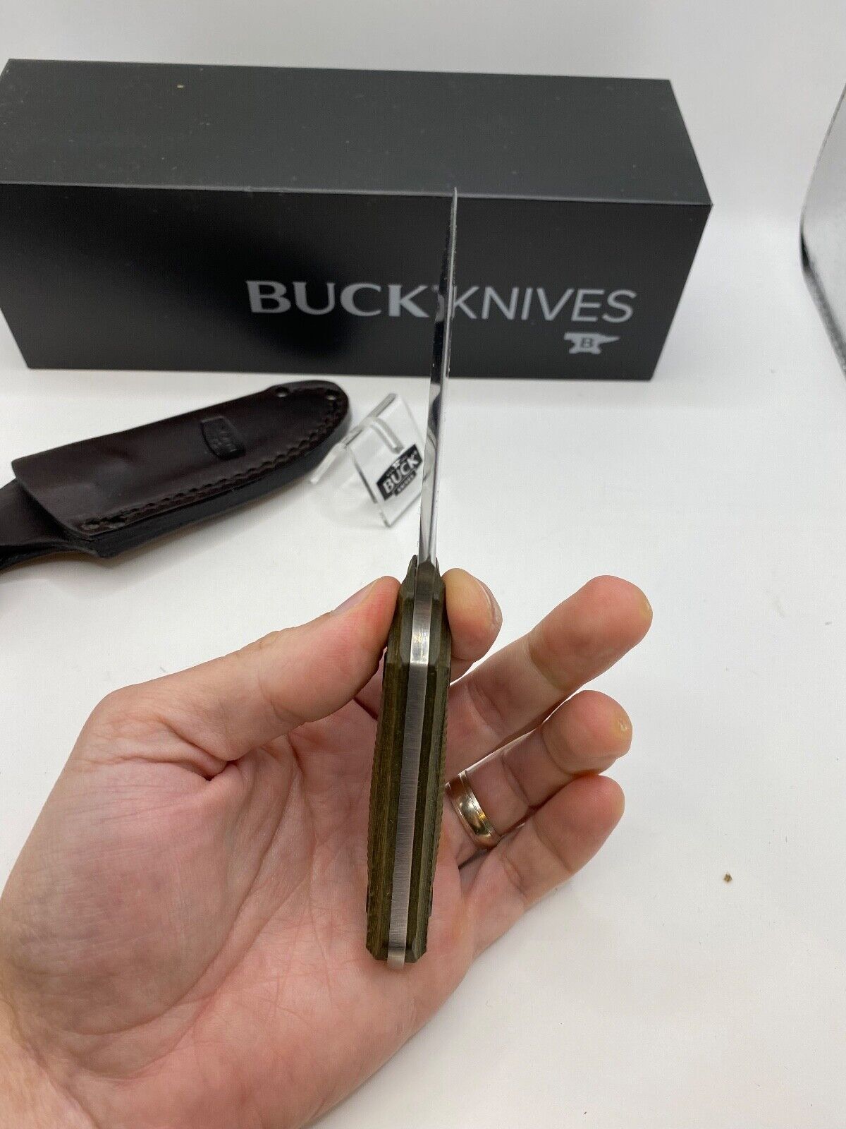 Buck USA 662 Alpha Scout Knife with Sheath, Richlite Handle, S35VN Steel - NIB