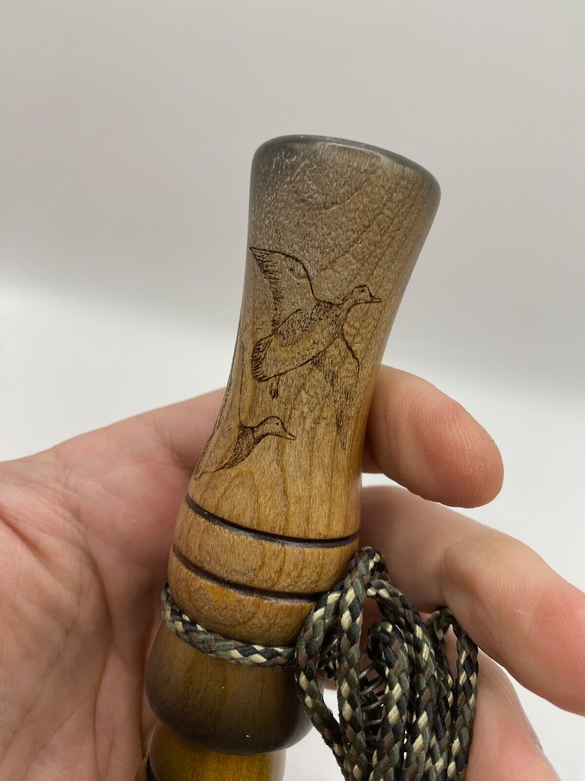 Genuinely Amish Crafted Duck Call with Lanyard - Wooden