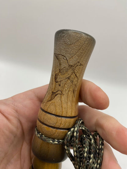 Genuinely Amish Crafted Duck Call with Lanyard - Wooden