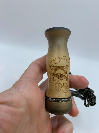 Wooden Amish Crafted Coon Squaller Raccoon Squealer Call