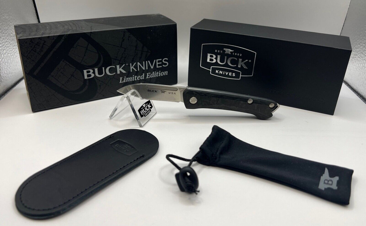 Buck USA 250 Saunter 2022 Legacy Collection Knife - Marble Carbon Fiber, S35VN