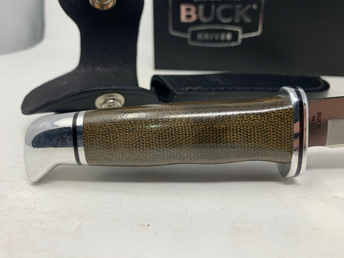 Buck USA 105 Pathfinder PRO with Sheath, Single Blade, Micarta Handle, S35VN New