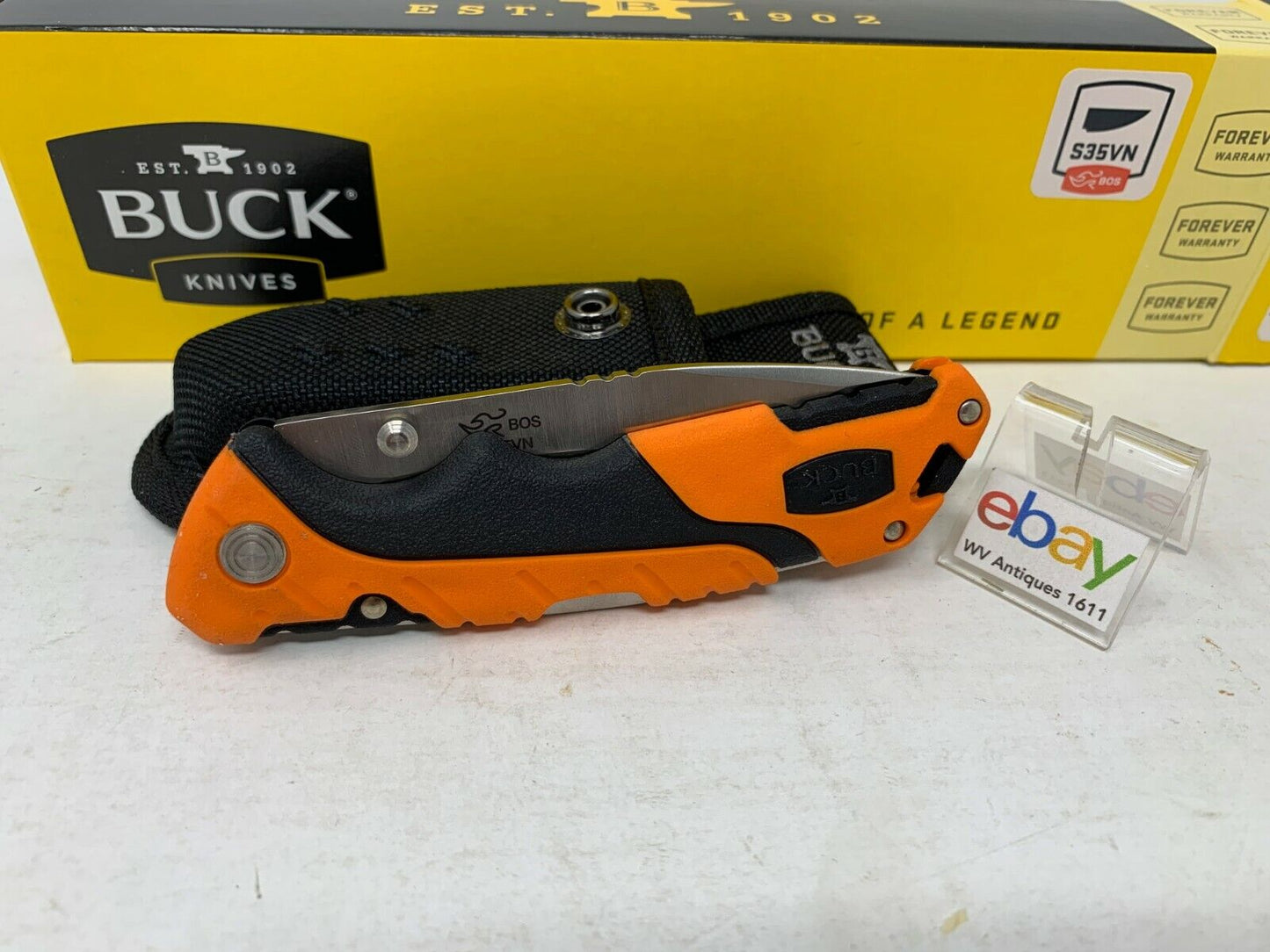 Buck USA 659 Large Pursuit PRO Folding Hunting Knife with Sheath - New In Box!