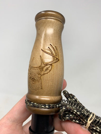 Wooden Amish Crafted Buck Deer Grunt Call with Lanyard