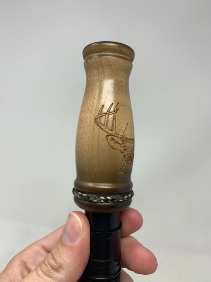 Wooden Amish Crafted Buck Deer Grunt Call with Lanyard