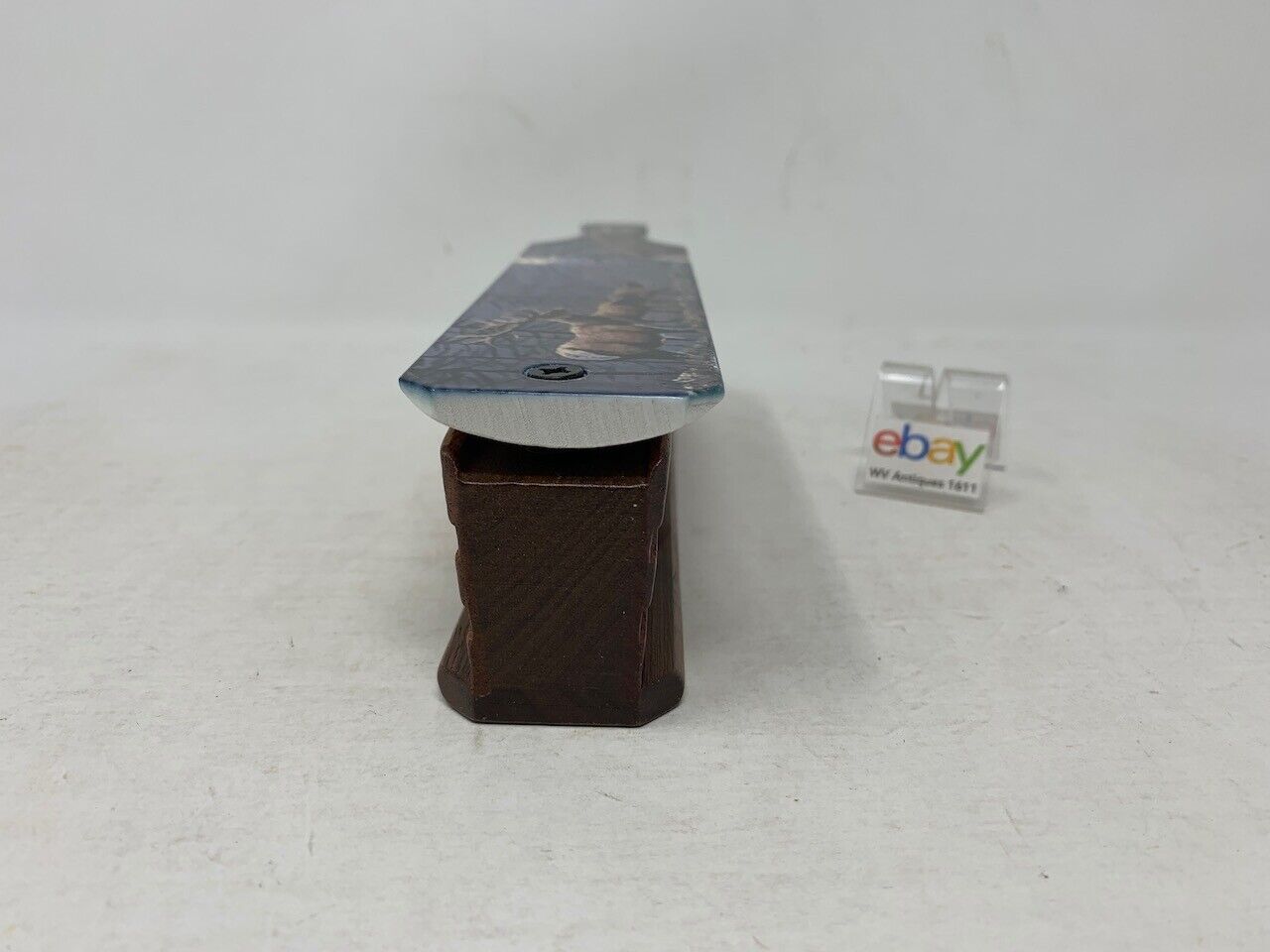Wooden Amish Crafted Painted Lid Turkey Box Call - Elk Scene