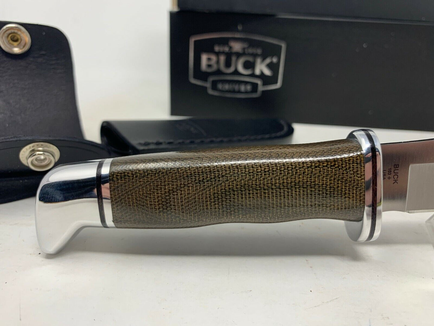 Buck USA 103 Skinner PRO with Sheath, Single Blade, Micarta Handle, S35VN New
