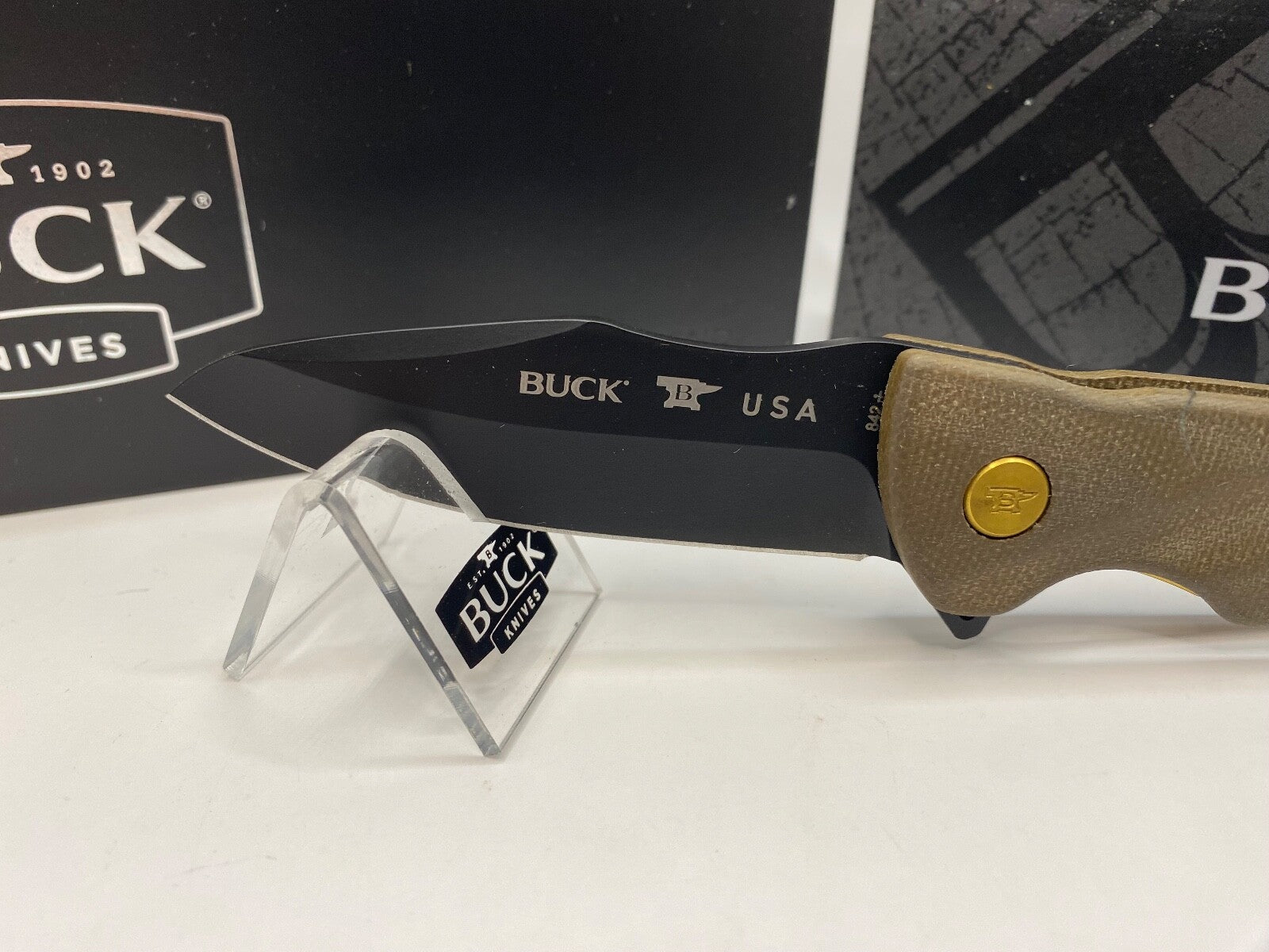 Buck USA 842 Sprint Ops Pro 2022 Limited Edition Knife with Pocket Clip, S45VN !