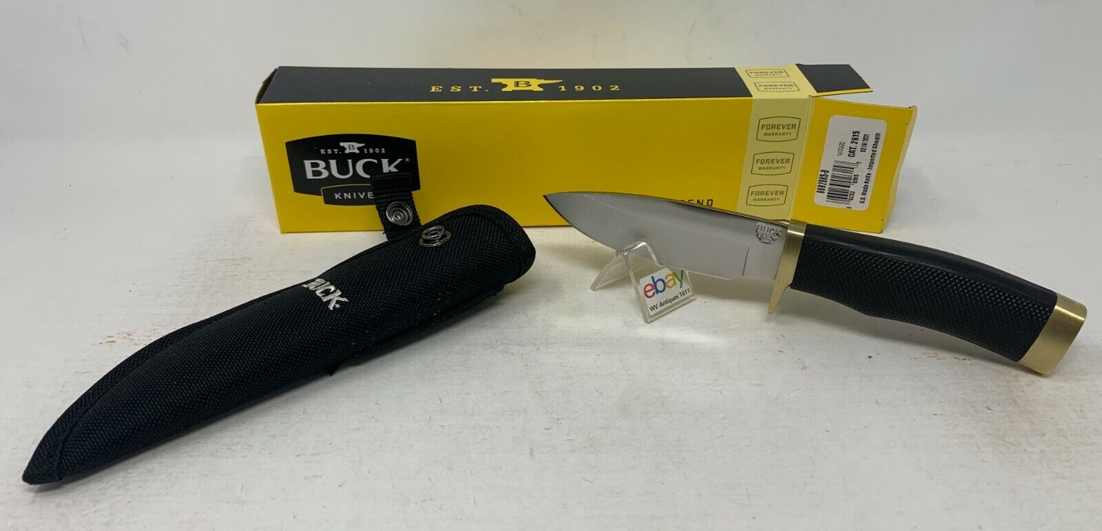 Buck USA 692 "Vanguard" Fixed Blade Rubber Handle Knife with Sheath - NIB!