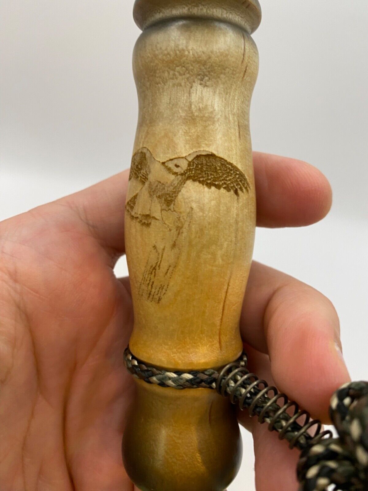 Genuinely Amish Crafted Wooden Hawk Call with Lanyard