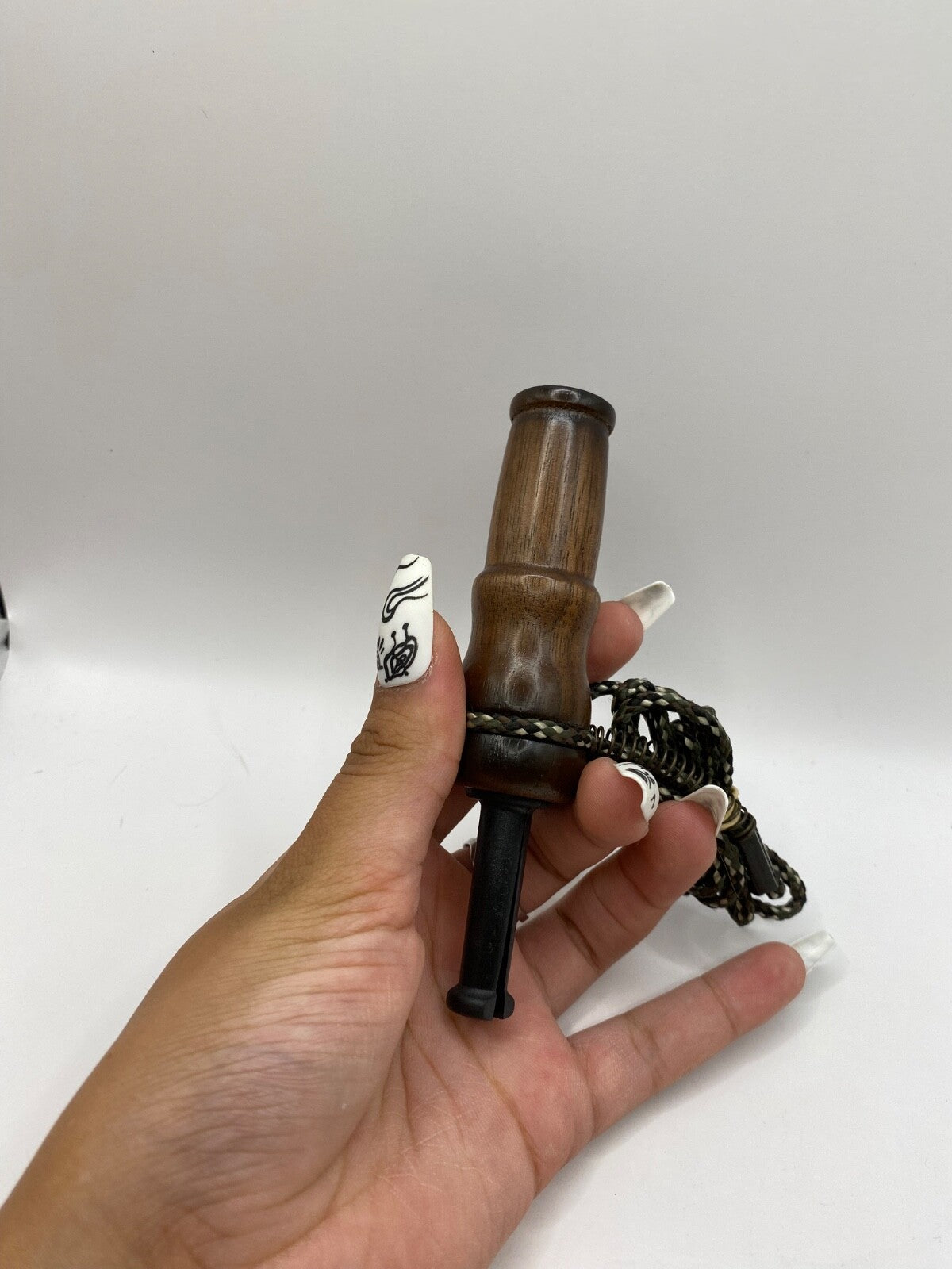 Genuinely Amish Crafted Female Elk Cow Call with Lanyard - New, Unused! Wooden!