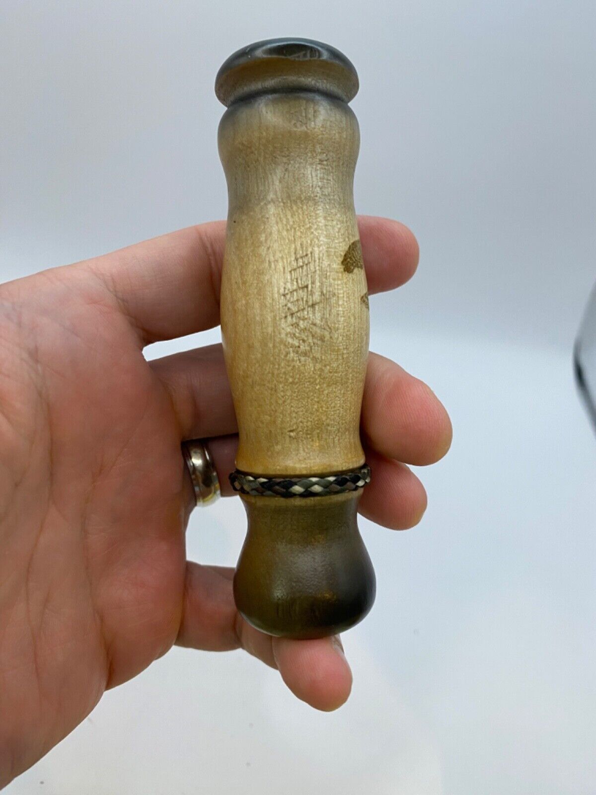 Genuinely Amish Crafted Wooden Hawk Call with Lanyard