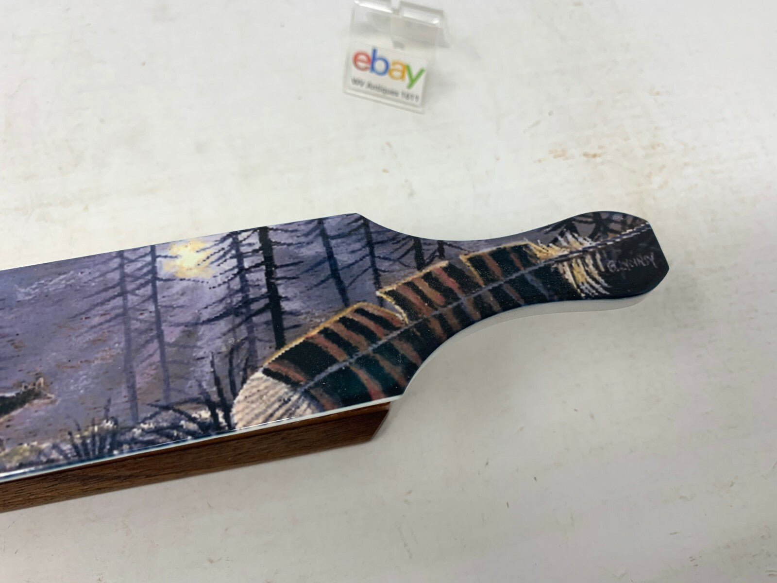 Wooden Amish Crafted Painted Lid Turkey Box Call - Elk Scene - New, Unused!