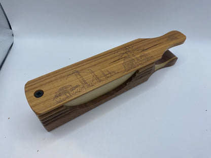 Genuinely Amish Crafted "Handle Half Moon" Turkey Box Call - New, Unused! Wooden