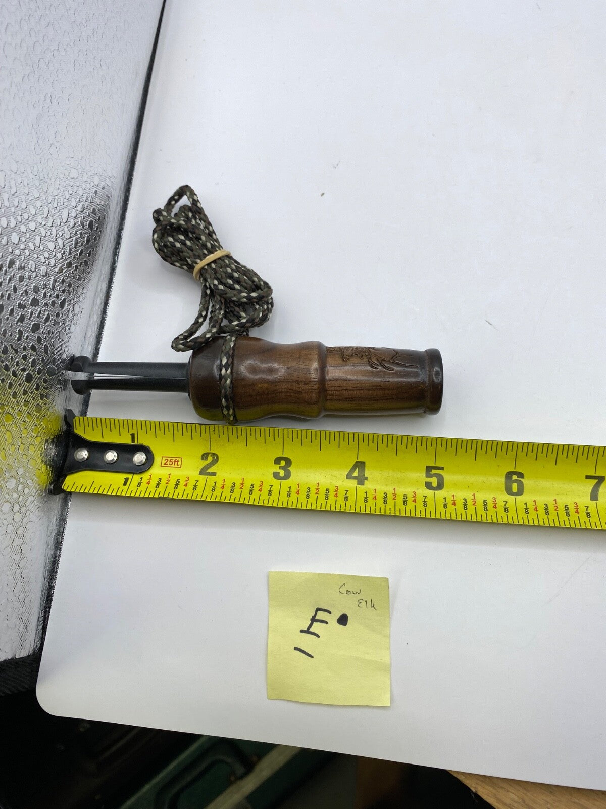 Genuinely Amish Crafted Female Elk Cow Call with Lanyard - New, Unused! Wooden!