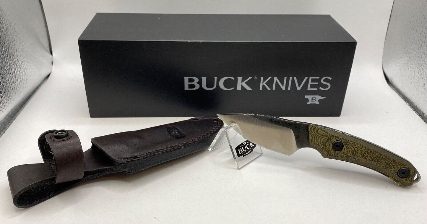 Buck USA 662 Alpha Scout Knife with Sheath, Richlite Handle, S35VN Steel - NIB