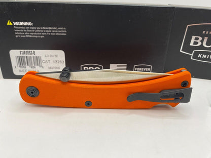 Buck USA 110 Slim Pro TRX Folding Knife, Orange G10 Handle, S30V Steel - NIB