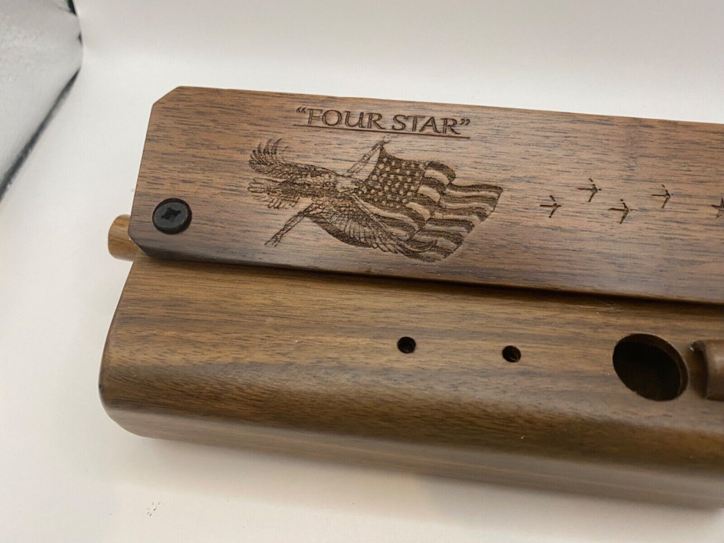 Genuinely Amish Crafted "Four Star" Combo Turkey Box Call - Crow, Owl, Hawk!