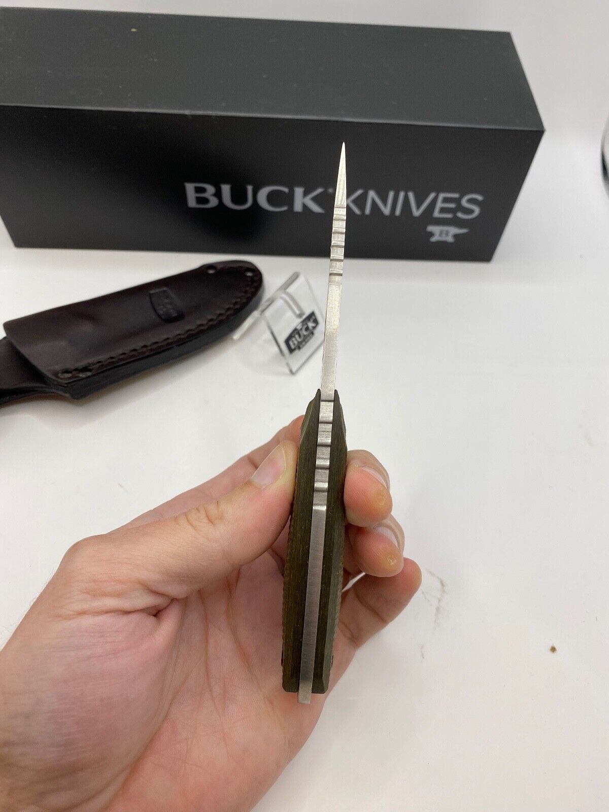 Buck USA 662 Alpha Scout Knife with Sheath, Richlite Handle, S35VN Steel - NIB