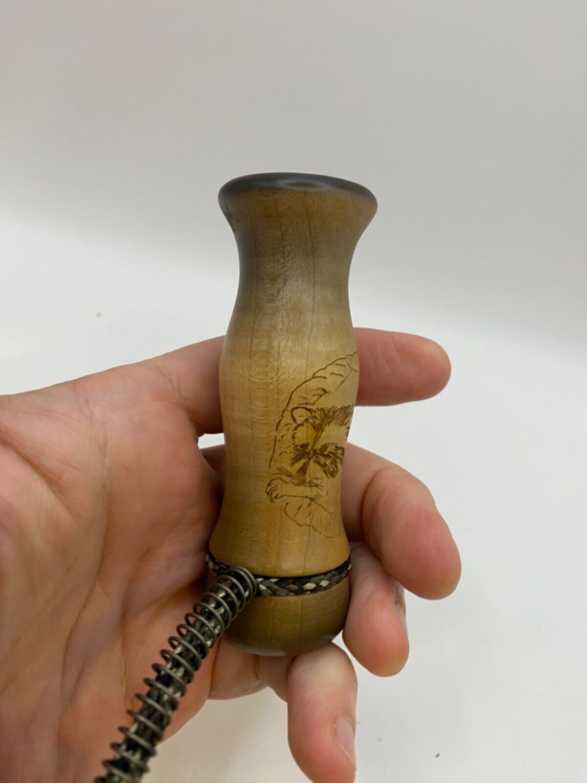 Wooden Amish Crafted Coon Squaller Raccoon Squealer Call