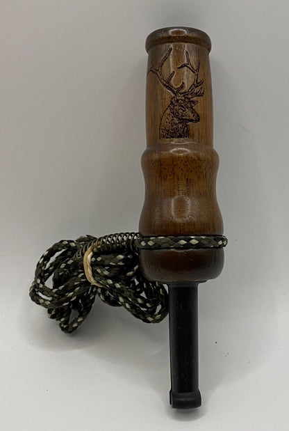 Genuinely Amish Crafted Female Elk Cow Call with Lanyard - New, Unused! Wooden!