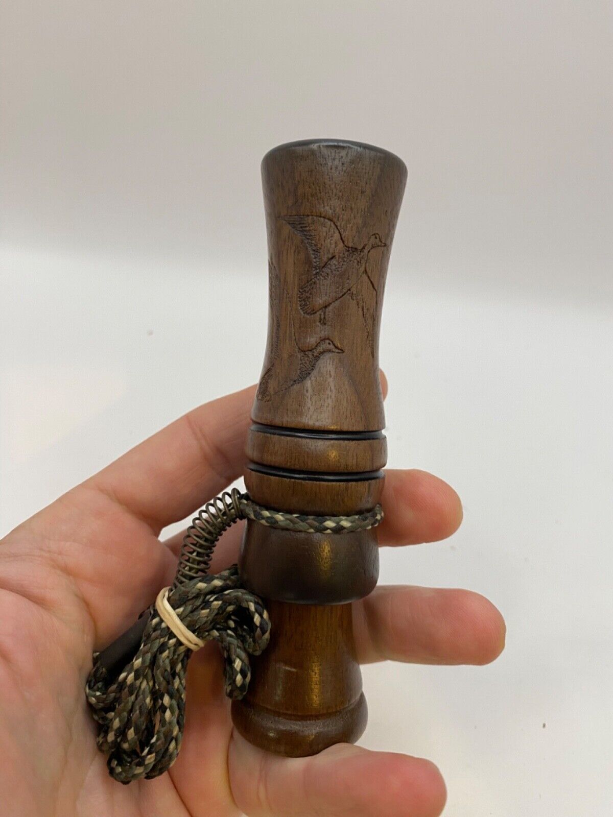 Genuinely Amish Crafted Duck Call with Lanyard - Wooden