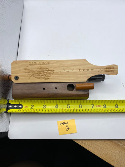 Genuinely Amish Crafted "Four Star" Combo Turkey Box Call - Crow, Owl, Hawk!
