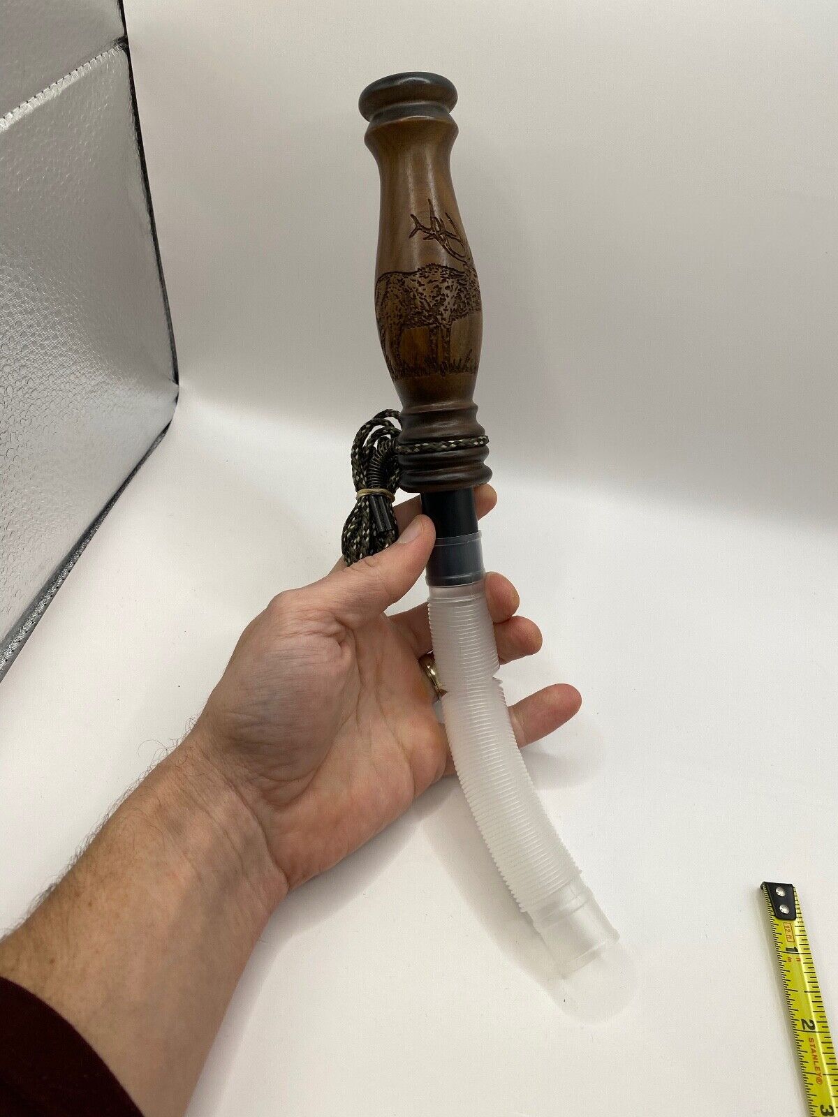 Genuinely Amish Crafted Wooden Elk Bugle Call with Lanyard