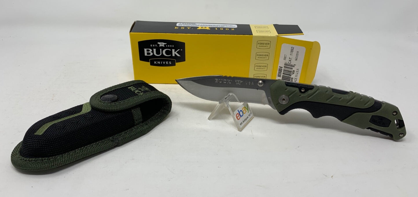 Buck USA 659 Large Pursuit Folding Hunting Knife with Sheath - New In Box! 