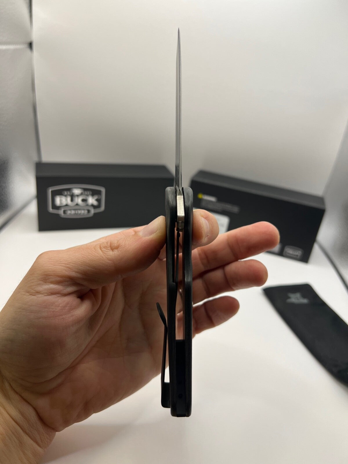 Buck USA 841 Sprint Pro Marbled CF Folding Knife with Pocket Clip - New In Box !