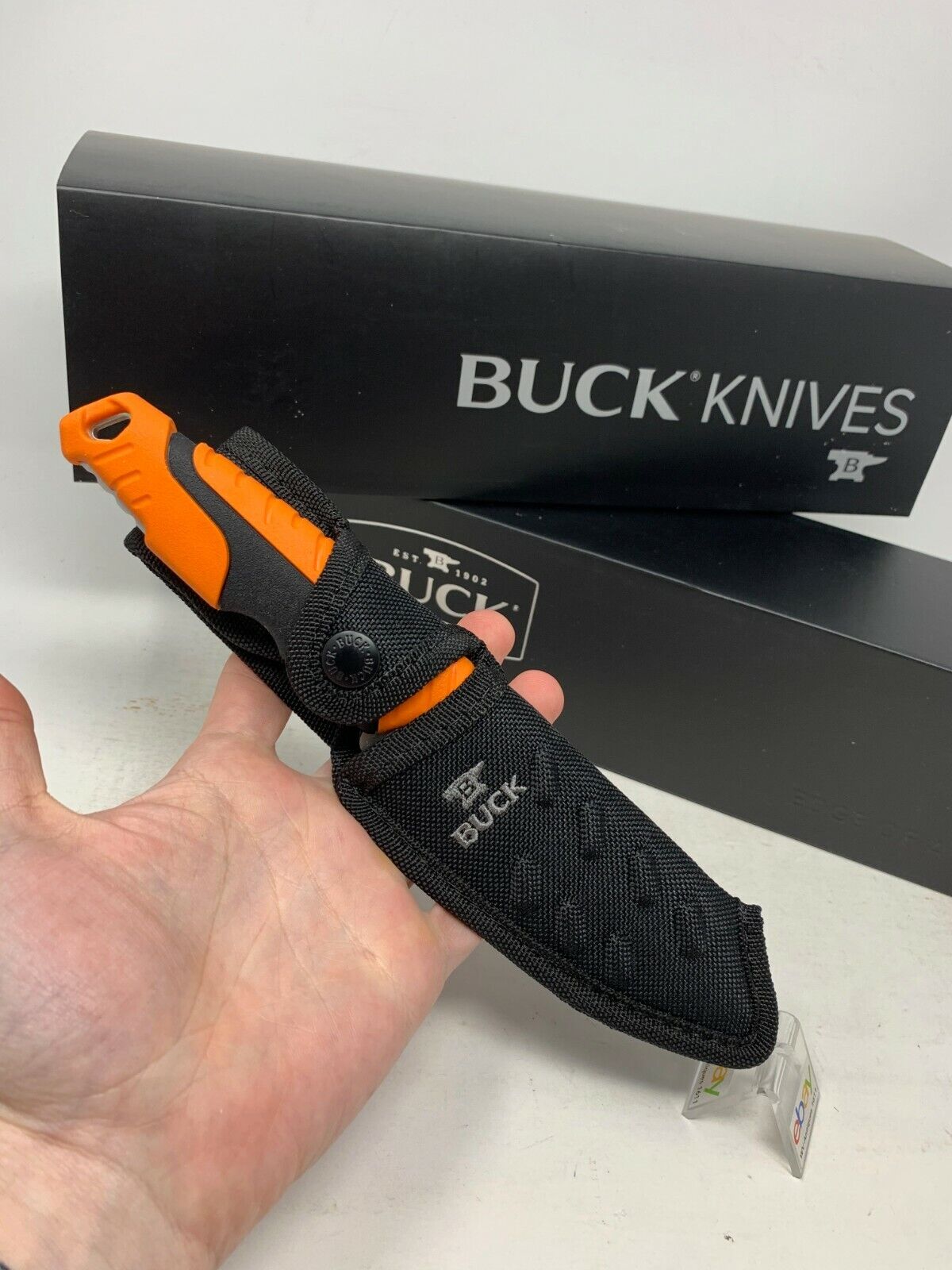 Buck USA 657 Large Pursuit PRO Fixed Blade Hunting Knife with Sheath, Guthook!