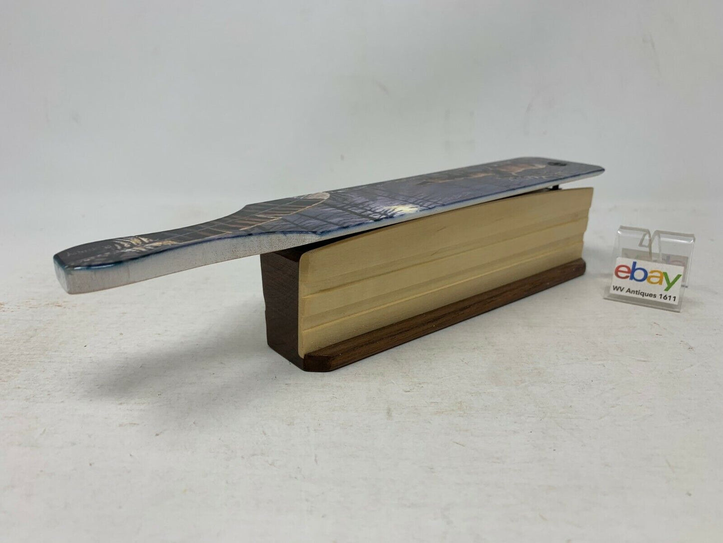 Wooden Amish Crafted Painted Lid Turkey Box Call - Elk Scene