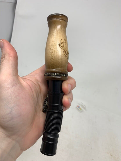 Wooden Amish Crafted Buck Deer Grunt Call with Lanyard