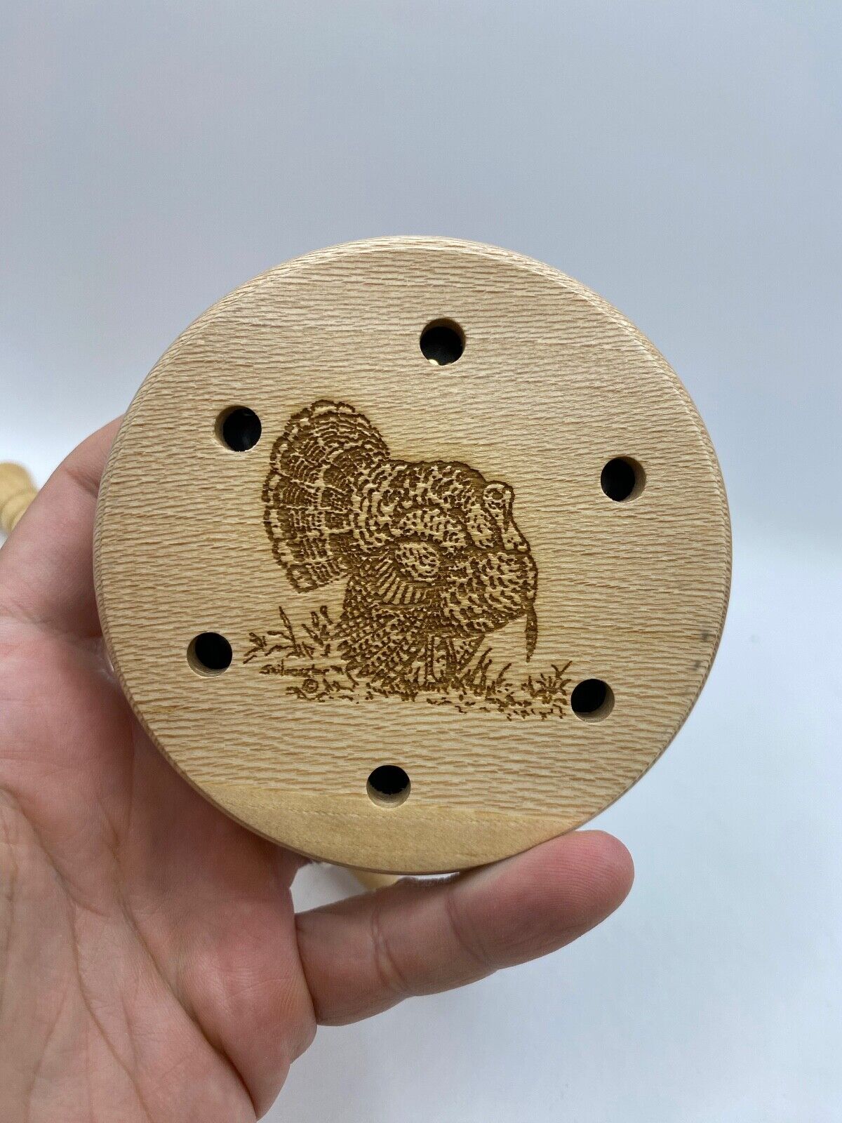 Genuinely Amish Crafted Turkey Friction Call with Striker - New, Unused - Wooden