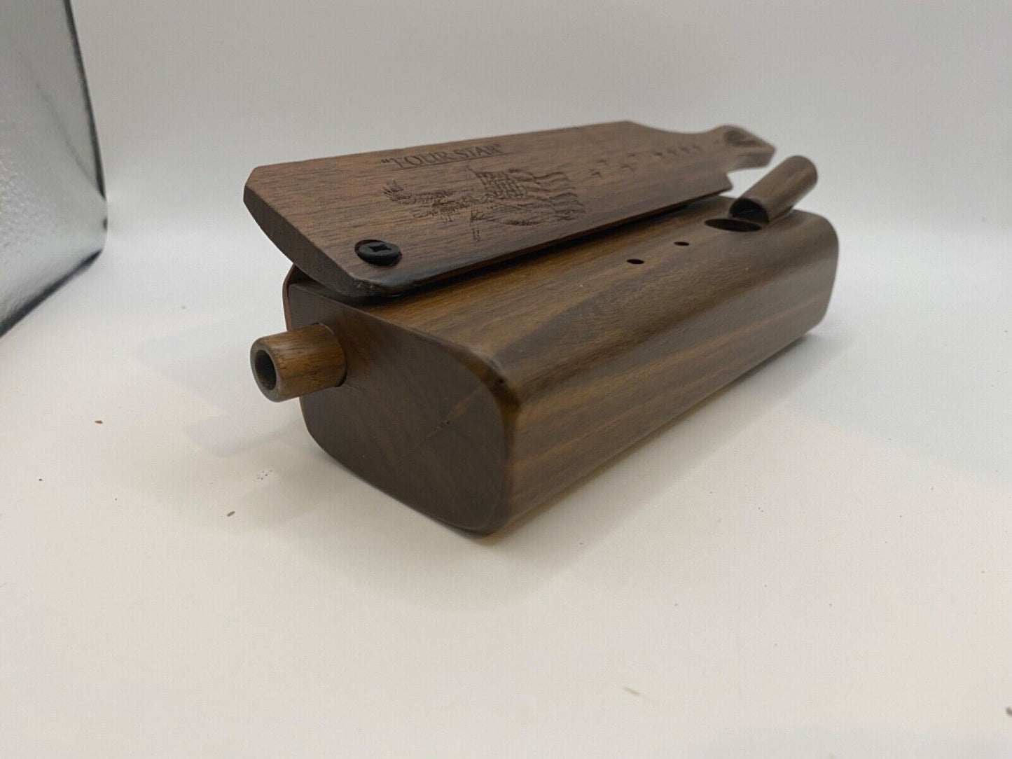 Genuinely Amish Crafted "Four Star" Combo Turkey Box Call - Crow, Owl, Hawk!