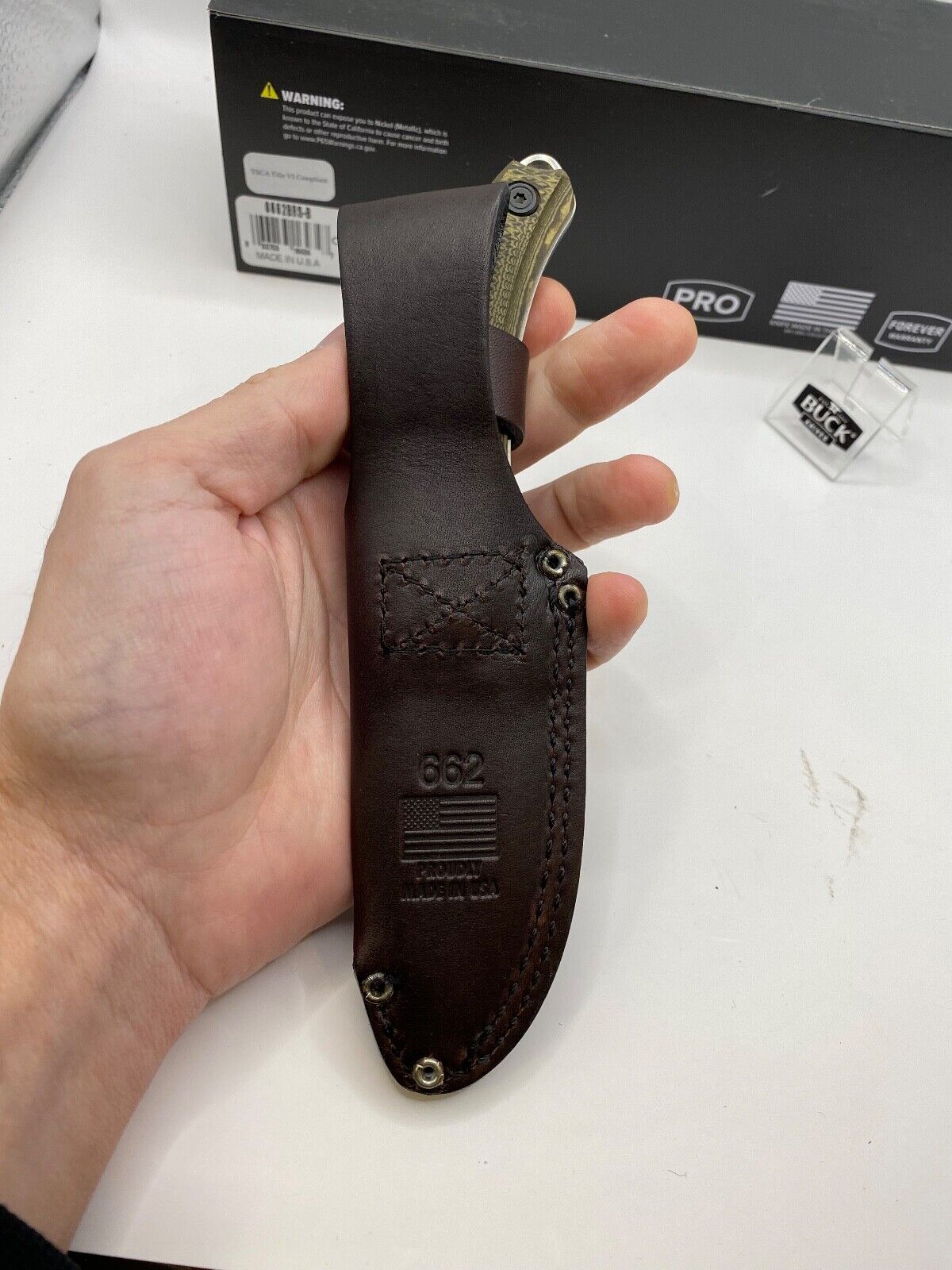 Buck USA 662 Alpha Scout Knife with Sheath, Richlite Handle, S35VN Steel - NIB