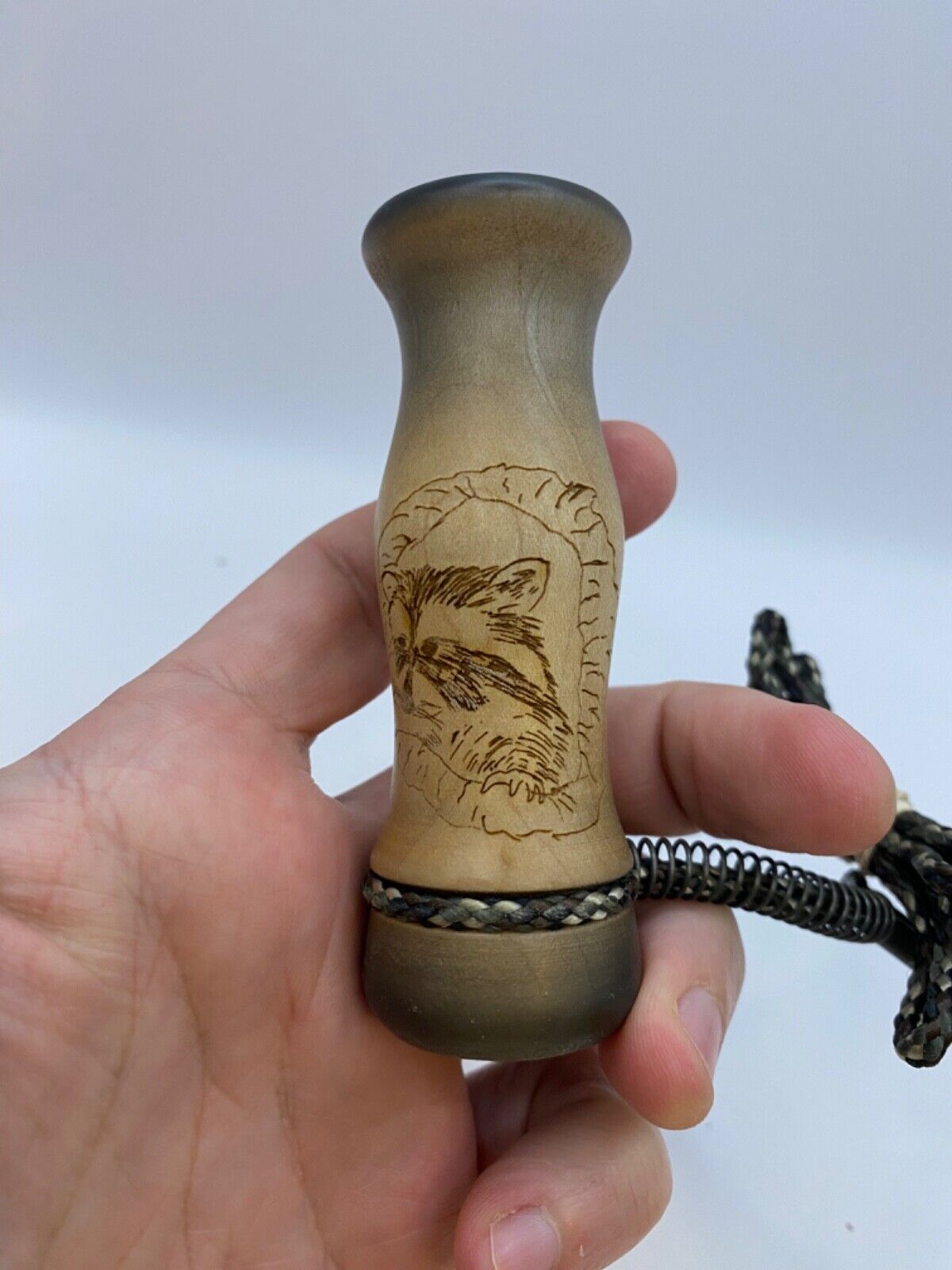 Wooden Amish Crafted Coon Squaller Raccoon Squealer Call