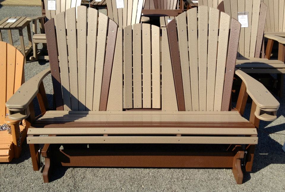 Poly 5′ Adirondack Glider with Fold Down