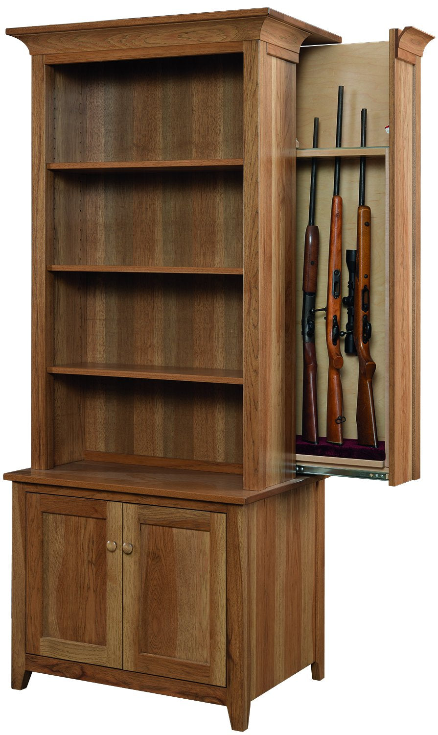 Bookcase With Cabinet Doors - Amish Traditions