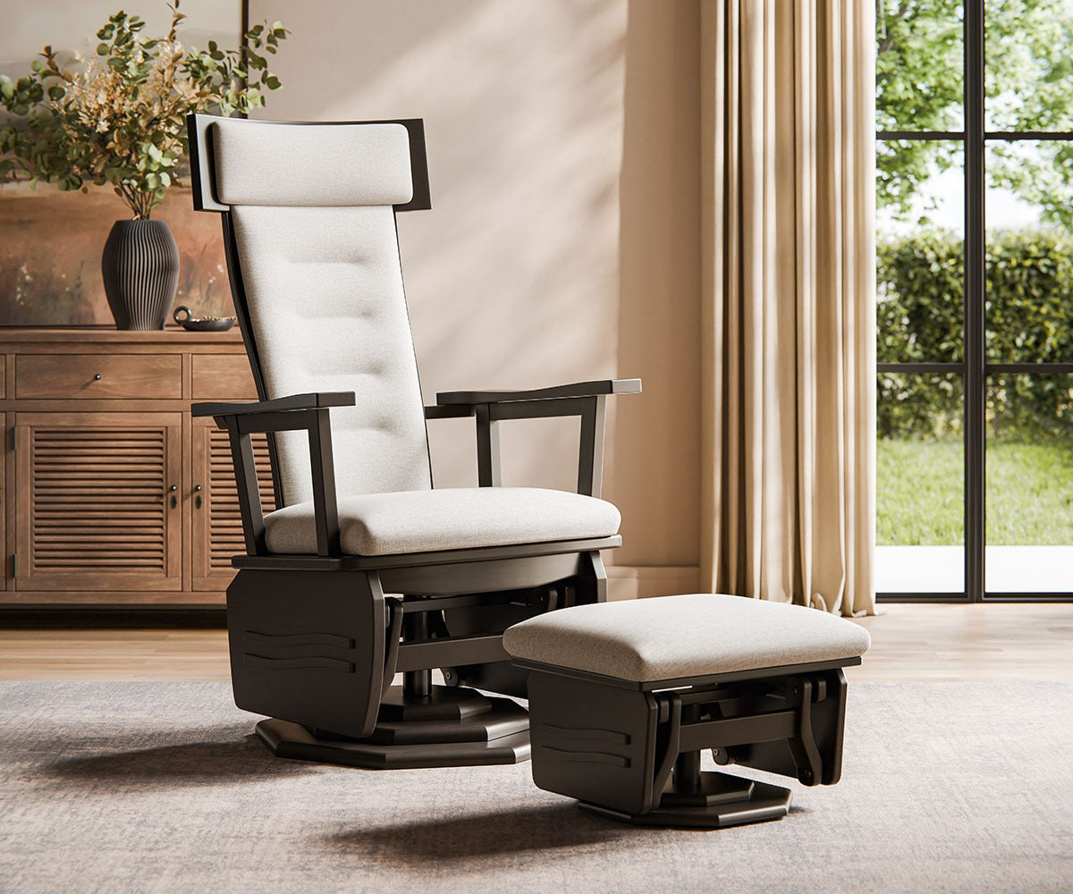 London Gliding Swivel Ottoman