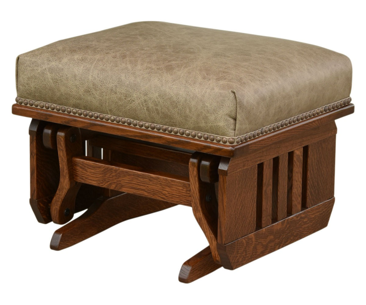 Mission Gliding Ottoman - Slatted Sides
