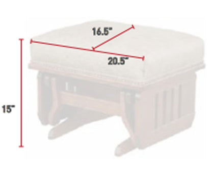 Mission Gliding Ottoman - Slatted Sides