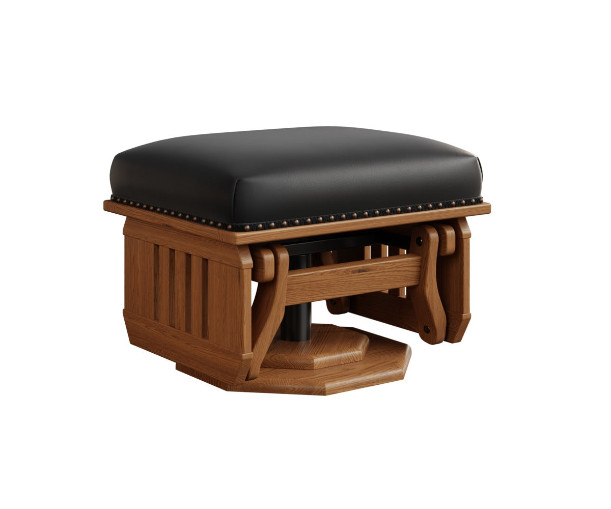 Mission Gliding Swivel Ottoman - Slatted Sides