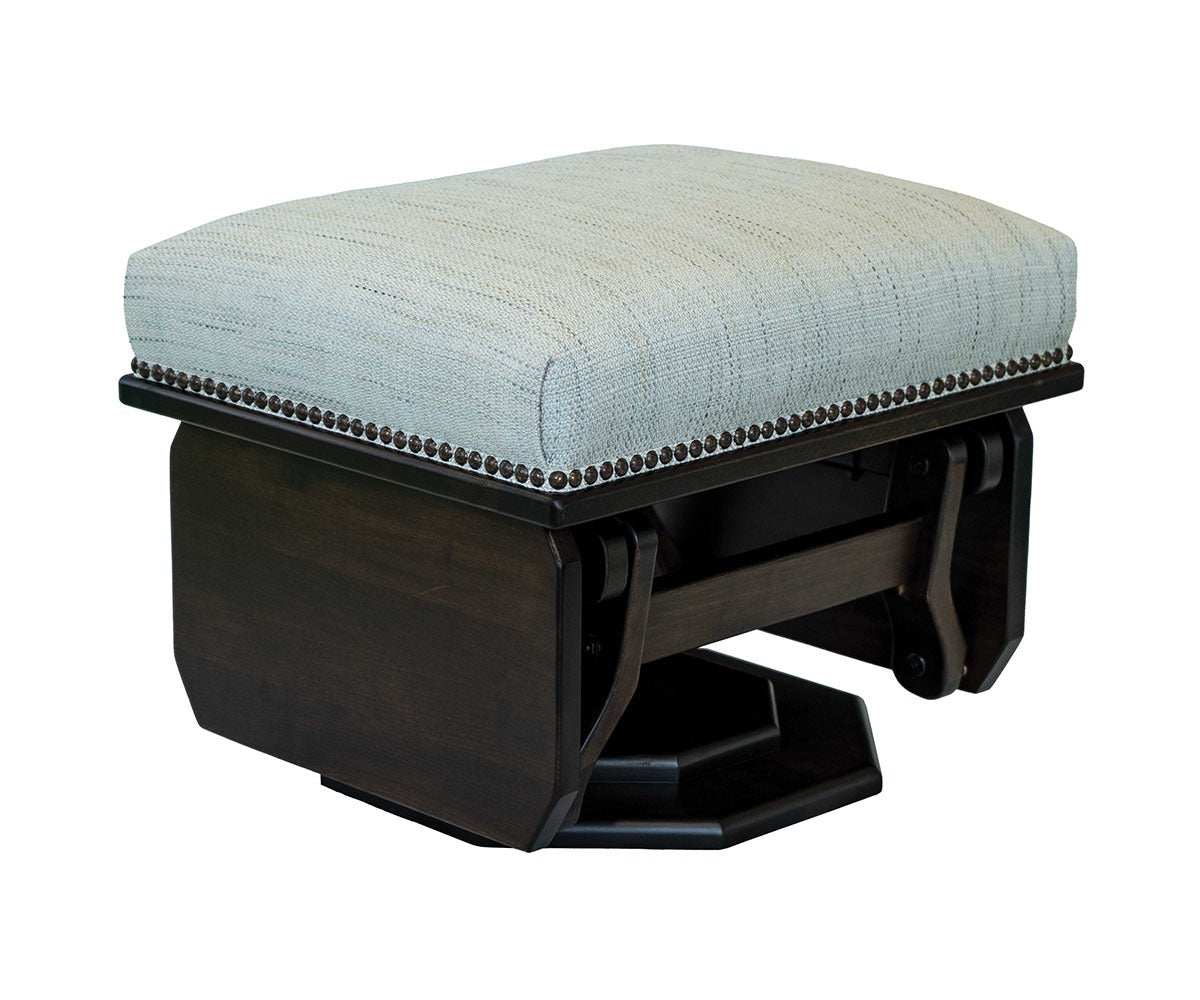 Mission Gliding Swivel Ottoman - Solid Sides