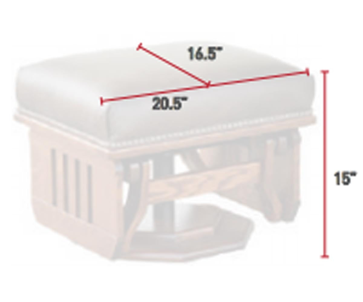 Mission Gliding Swivel Ottoman - Slatted Sides